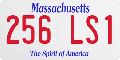 MA license plate 256LS1