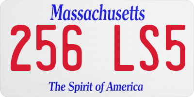 MA license plate 256LS5