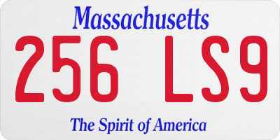 MA license plate 256LS9