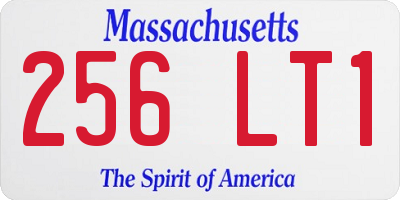 MA license plate 256LT1