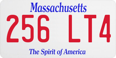 MA license plate 256LT4
