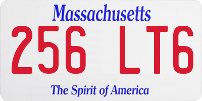 MA license plate 256LT6