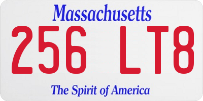 MA license plate 256LT8
