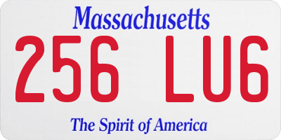 MA license plate 256LU6