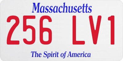 MA license plate 256LV1