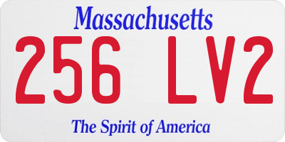 MA license plate 256LV2
