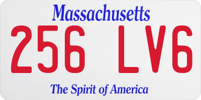 MA license plate 256LV6