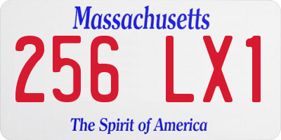 MA license plate 256LX1