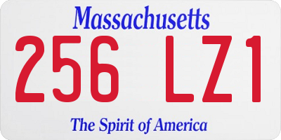 MA license plate 256LZ1