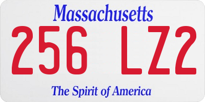 MA license plate 256LZ2