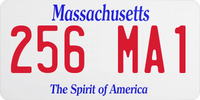 MA license plate 256MA1
