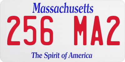 MA license plate 256MA2