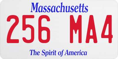 MA license plate 256MA4