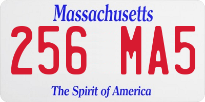 MA license plate 256MA5