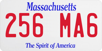 MA license plate 256MA6