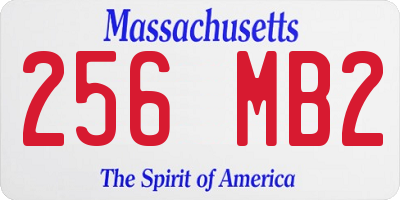 MA license plate 256MB2