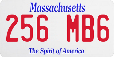 MA license plate 256MB6