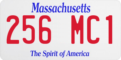MA license plate 256MC1