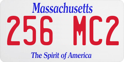 MA license plate 256MC2