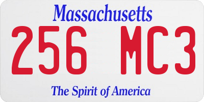 MA license plate 256MC3