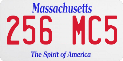 MA license plate 256MC5