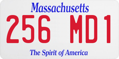 MA license plate 256MD1