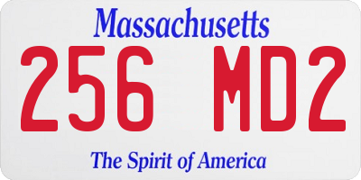 MA license plate 256MD2