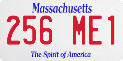 MA license plate 256ME1