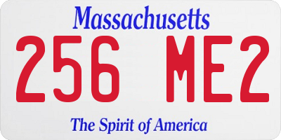 MA license plate 256ME2