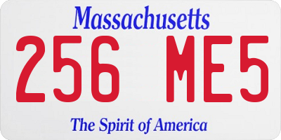 MA license plate 256ME5