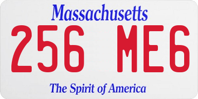 MA license plate 256ME6
