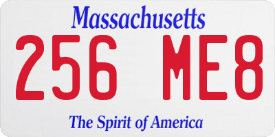 MA license plate 256ME8