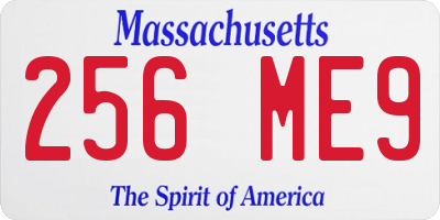 MA license plate 256ME9