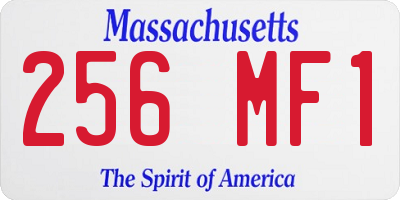 MA license plate 256MF1