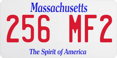 MA license plate 256MF2