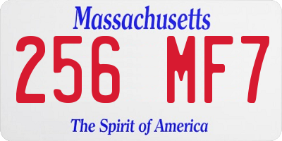 MA license plate 256MF7
