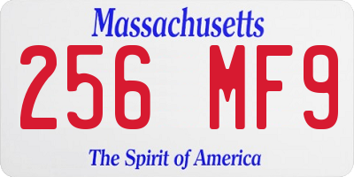 MA license plate 256MF9