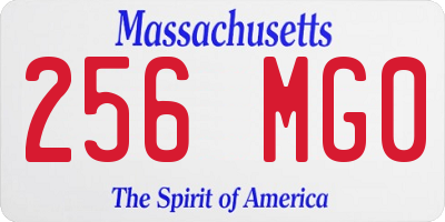 MA license plate 256MG0