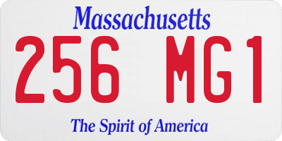 MA license plate 256MG1