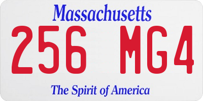 MA license plate 256MG4