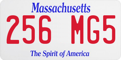 MA license plate 256MG5