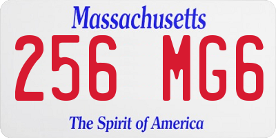 MA license plate 256MG6