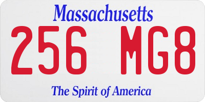 MA license plate 256MG8