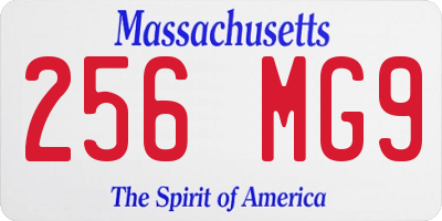 MA license plate 256MG9