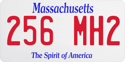 MA license plate 256MH2