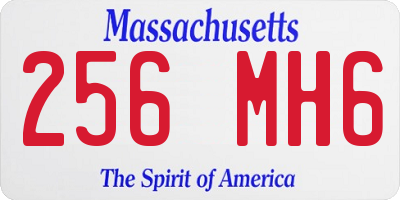 MA license plate 256MH6
