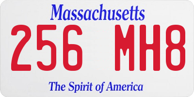 MA license plate 256MH8
