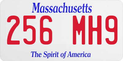MA license plate 256MH9