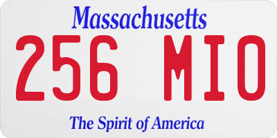 MA license plate 256MI0