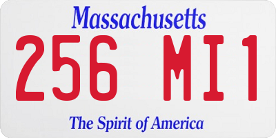 MA license plate 256MI1
